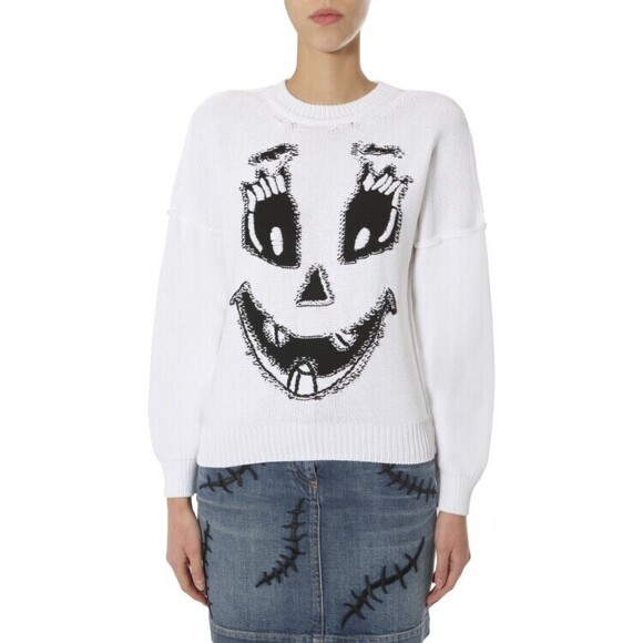 Moschino Graphic Face Round Neck Sweater - NWT